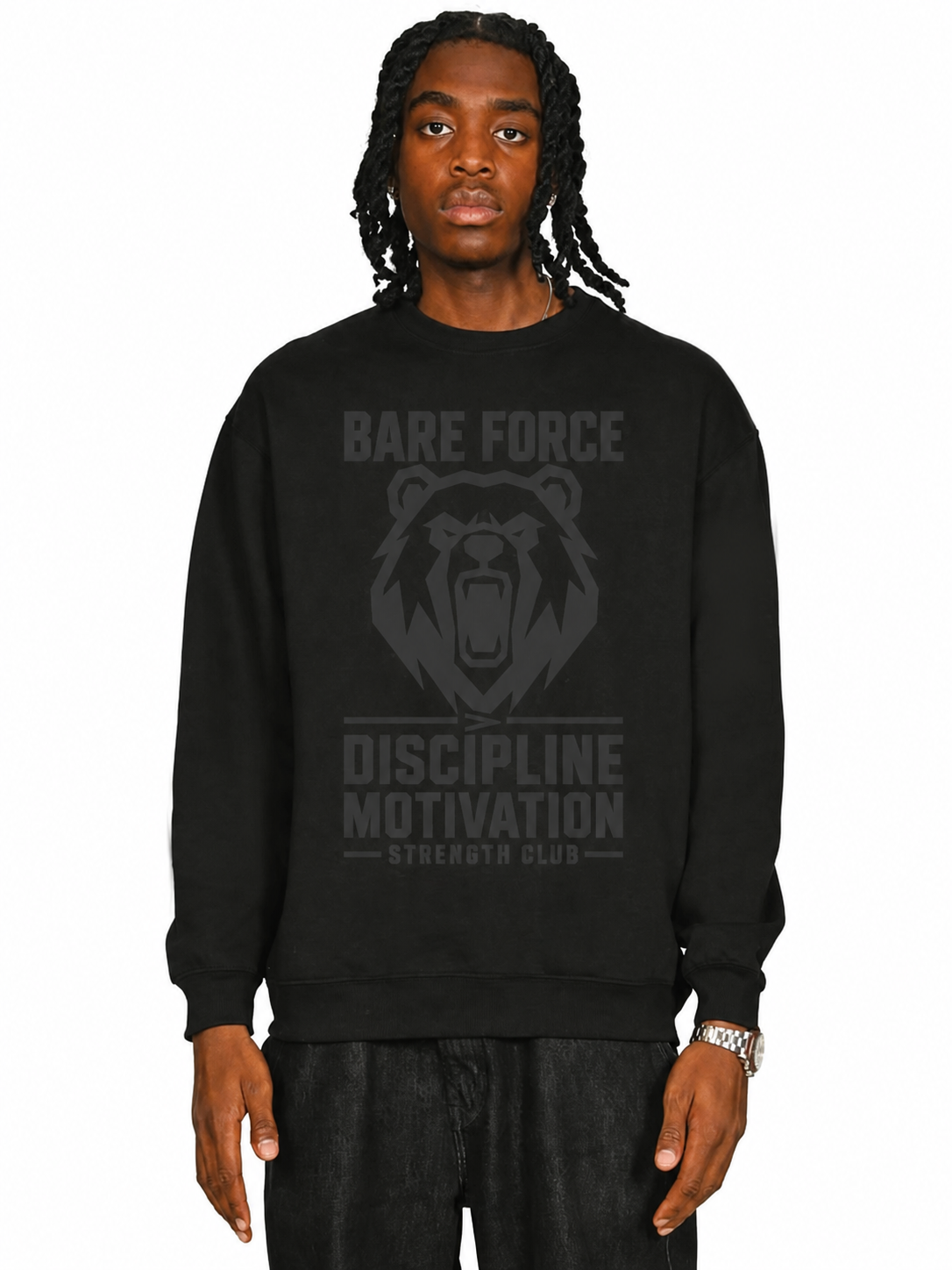 Discipline Motivation Sweat in the Black on Black collection