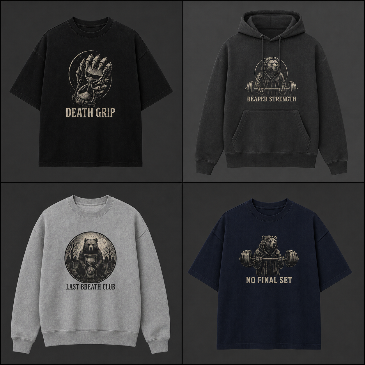 Four Bear Force Death graphic garments